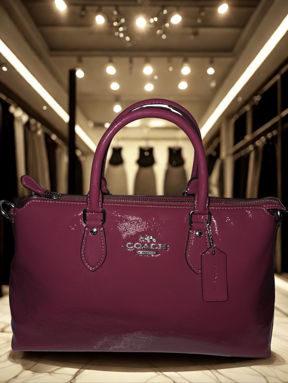 Coach Georgie In Patent Leather